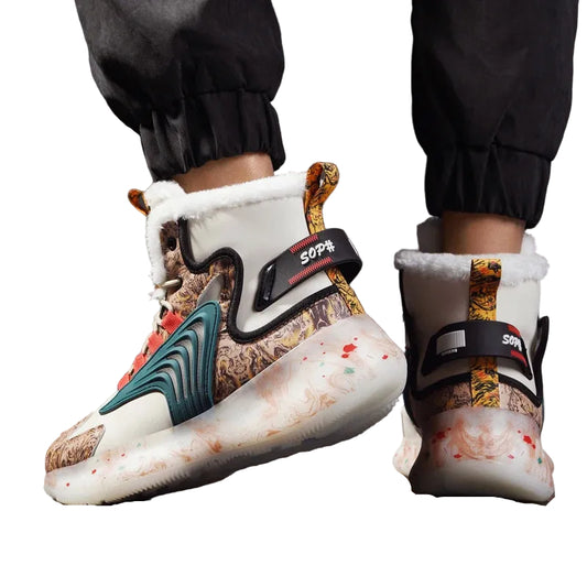 Vinter Sneakers Herr Högtoppade Med Plyschinredning 0