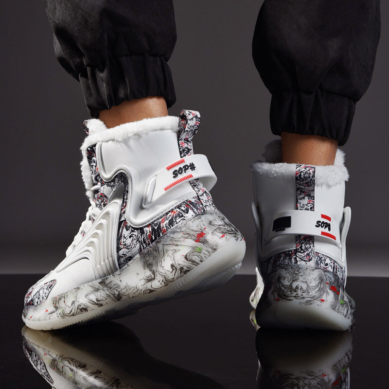 Vinter Sneakers Herr Högtoppade Med Plyschinredning 1
