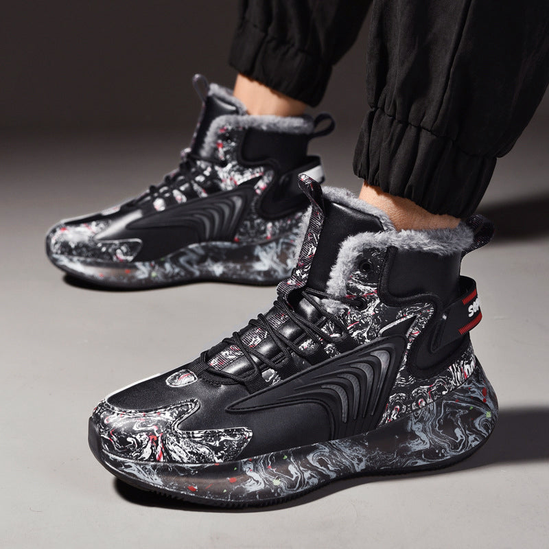 Vinter Sneakers Herr Högtoppade Med Plyschinredning 6