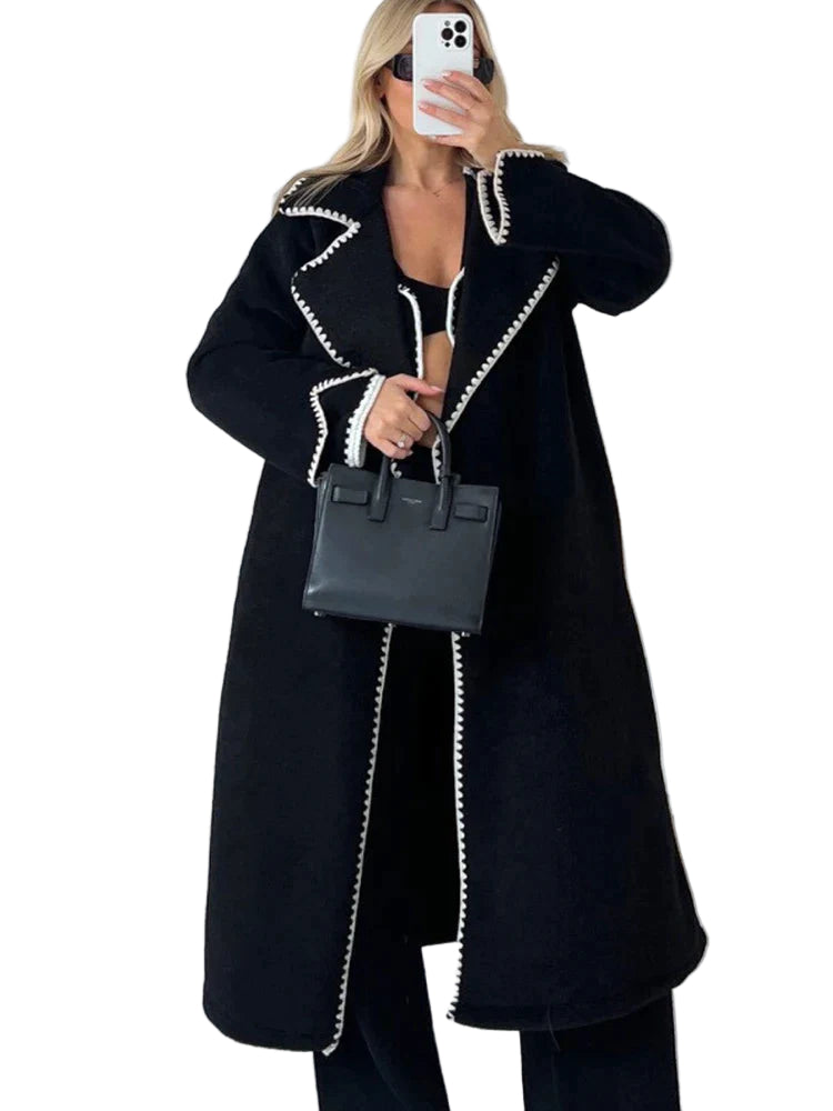 Vinterfrakk för kvinnor med elegant design 0