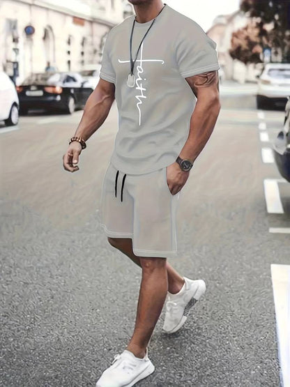 Variant image for Herr Sommaruppsättning Kortärmad T-shirt Bomull och Shorts-7
