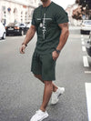 Variant image for Herr Sommaruppsättning Kortärmad T-shirt Bomull och Shorts-13