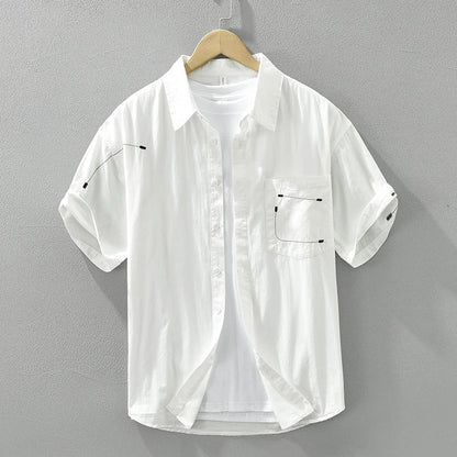 Variant image for Herrskjorta Kort Ärmar Casual Bomull-7