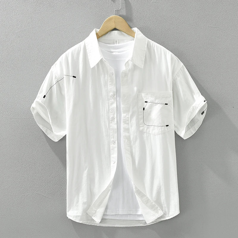 Variant image for Herrskjorta Kort Ärmar Casual Bomull-7