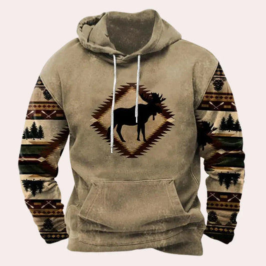 Herrar Huvtröja Casual Mjuk Bomull Polyester-1