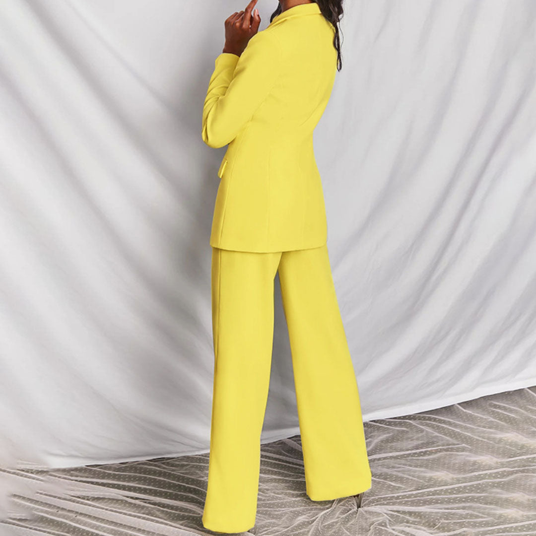 Dam Blazer Set Elegant Design Polyester Byxor 4