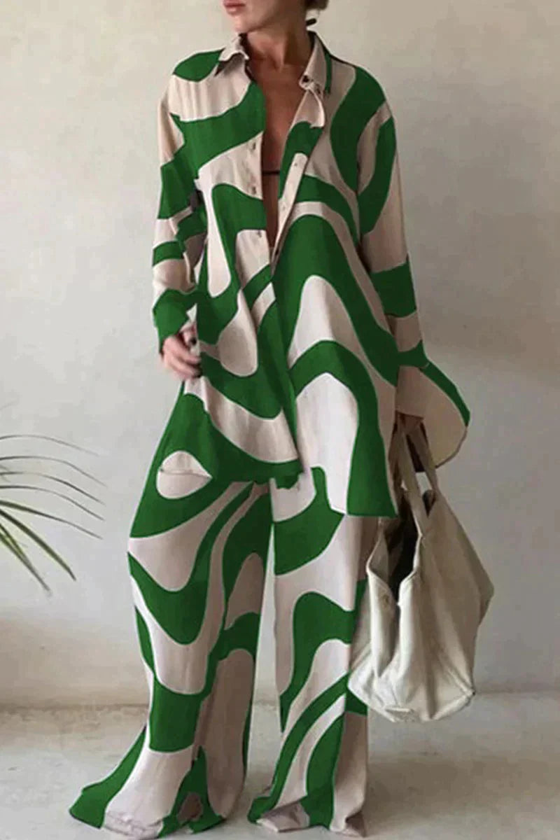 Variant image for Kvinnors Sommaruppsättning Linnebyxor och Linneskjorta Högkvalitativt Linne-8