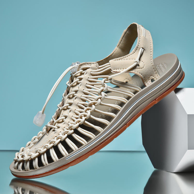 Herr Sandaler Mesh Design Andningsbart Material för Avslappnade Dagar 1