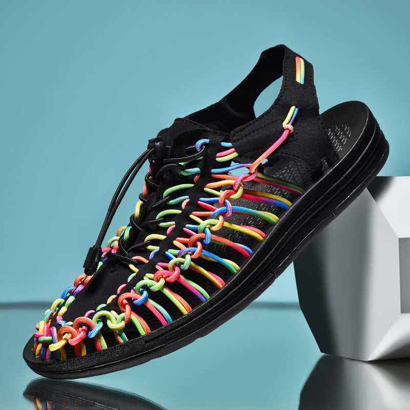 Herr Sandaler Mesh Design Andningsbart Material för Avslappnade Dagar 4