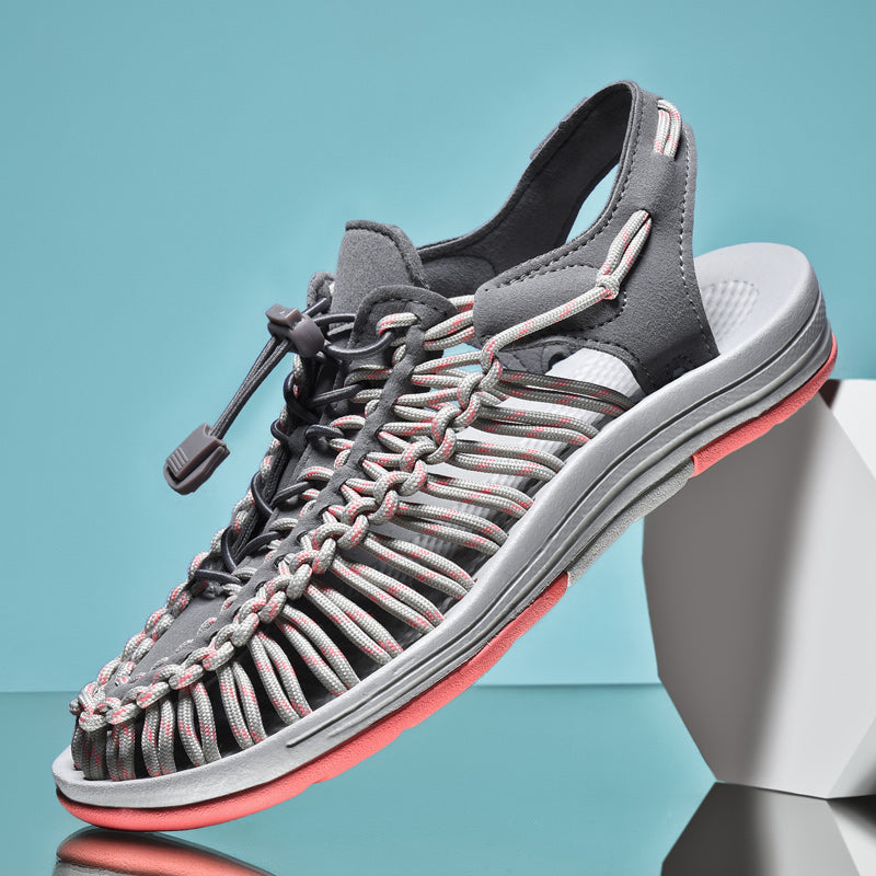 Herr Sandaler Mesh Design Andningsbart Material för Avslappnade Dagar 5