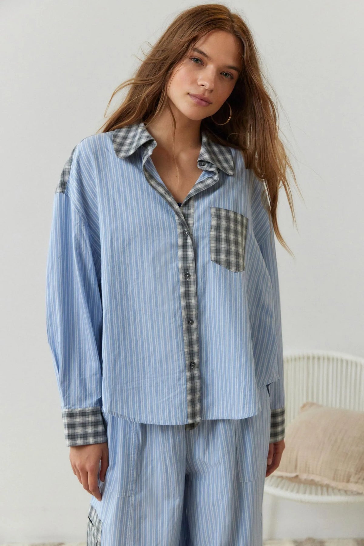 Dam Pyjamas Set Fleece Mjuk och Bekväm med Fickor 2