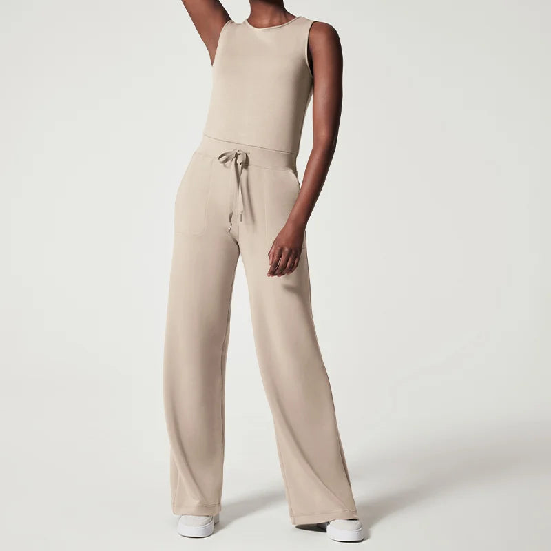 Variant image for Dam Jumpsuit Elegant Långärmad Mjuk Polyester med Midjebälte-10