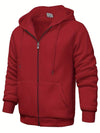 Variant image for Hoodies Män Monokrom Dragkedja Mjuk Bomull Polyester-15