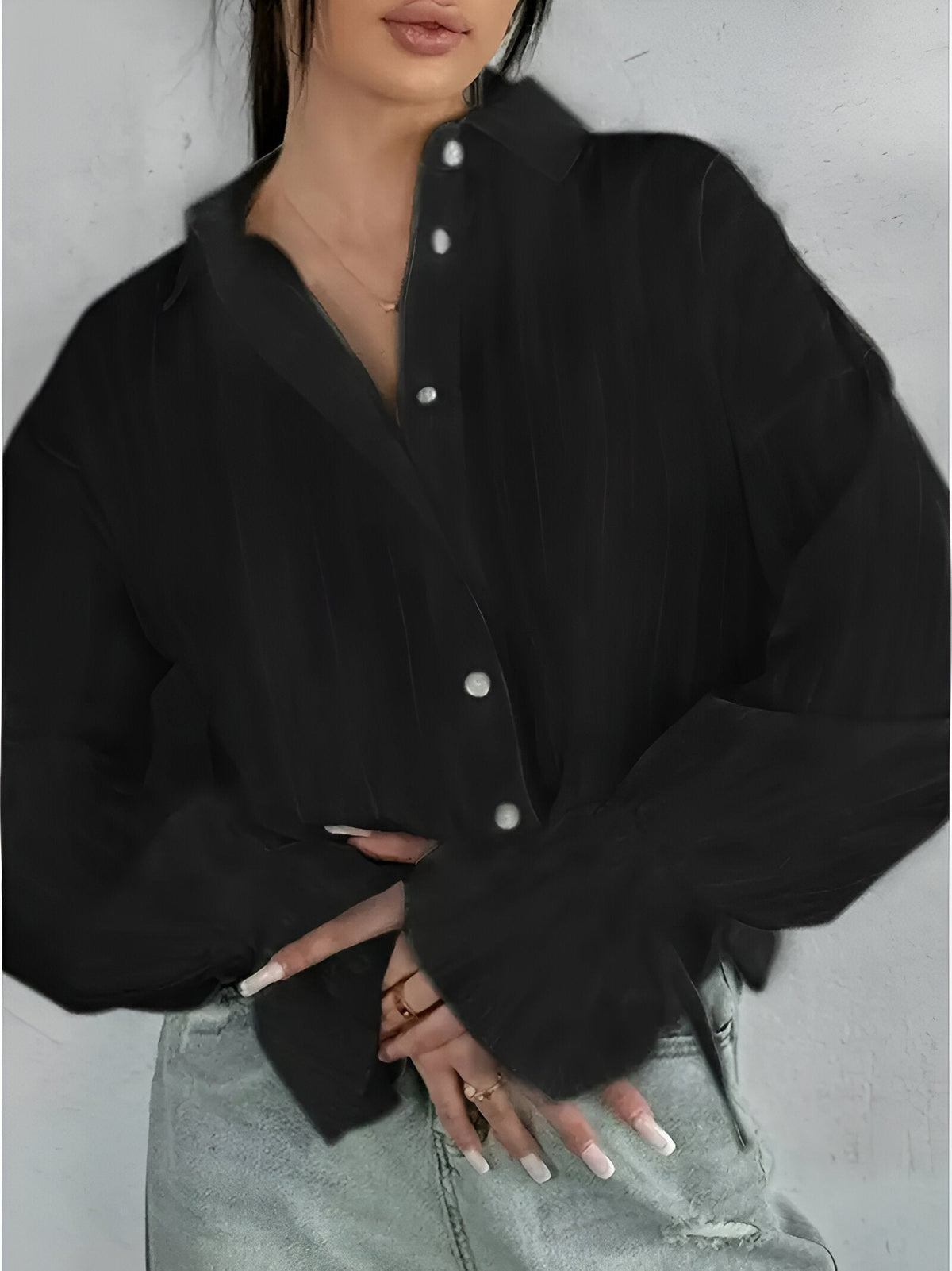 Variant image for Herrskjorta Broderad Krage Chic Design 100% Bomull-9