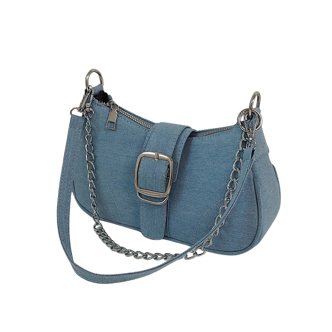 Crossbody-väska i denim för kvinnor