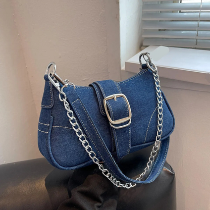 Crossbody-väska i denimstil för kvinnor