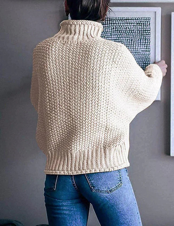 Dam Tröja Långärmad Basmodell Mjuk Bomull-Polyester 3