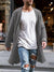 Herr Cardigan Jacka Stickad Mjuk Material Tidlös Design-2