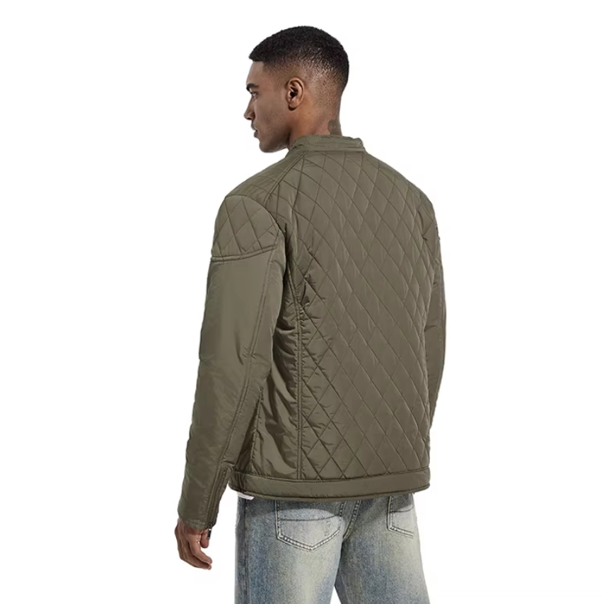 Bomberjacka med vaddering i bomull för män