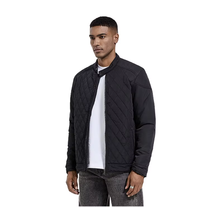 Bomberjacka med vaddering i bomull för män