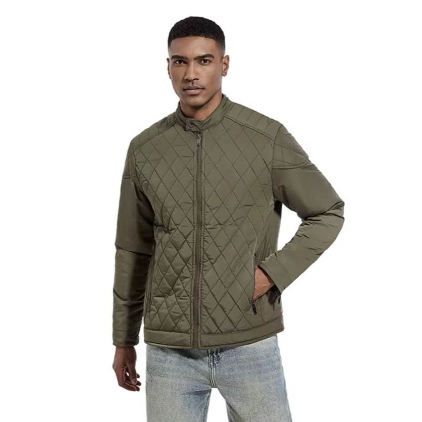 Bomberjacka med vaddering i bomull för män