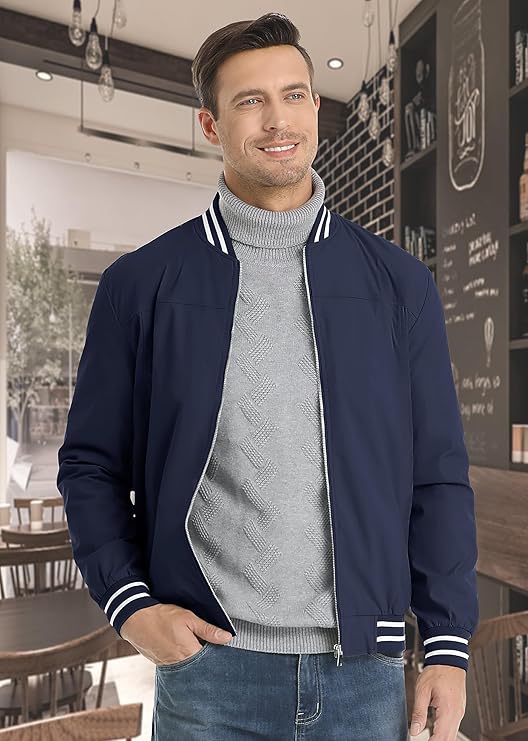 Slim Fit Bomberjacka för män