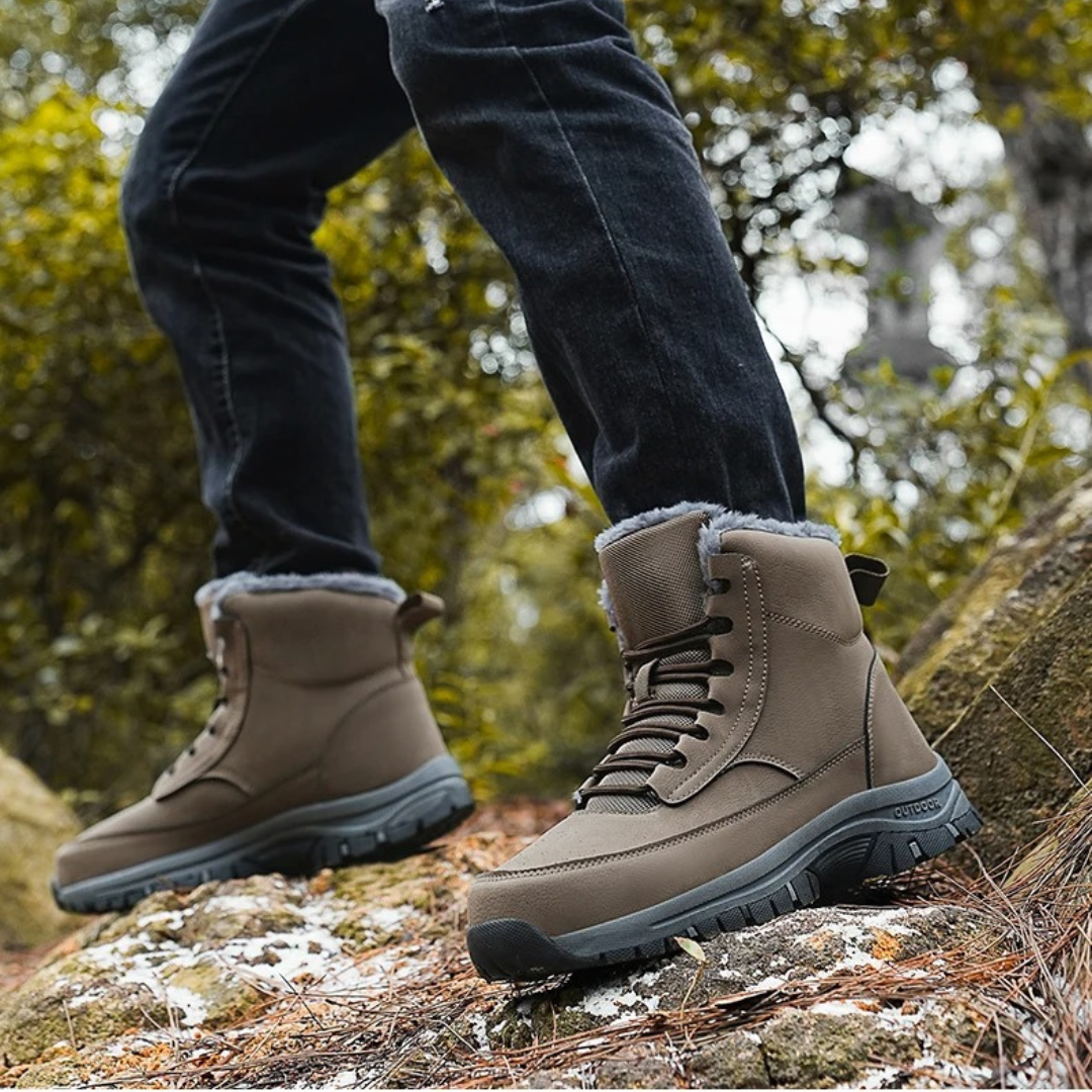 Vintersnöstövlar med päls för män