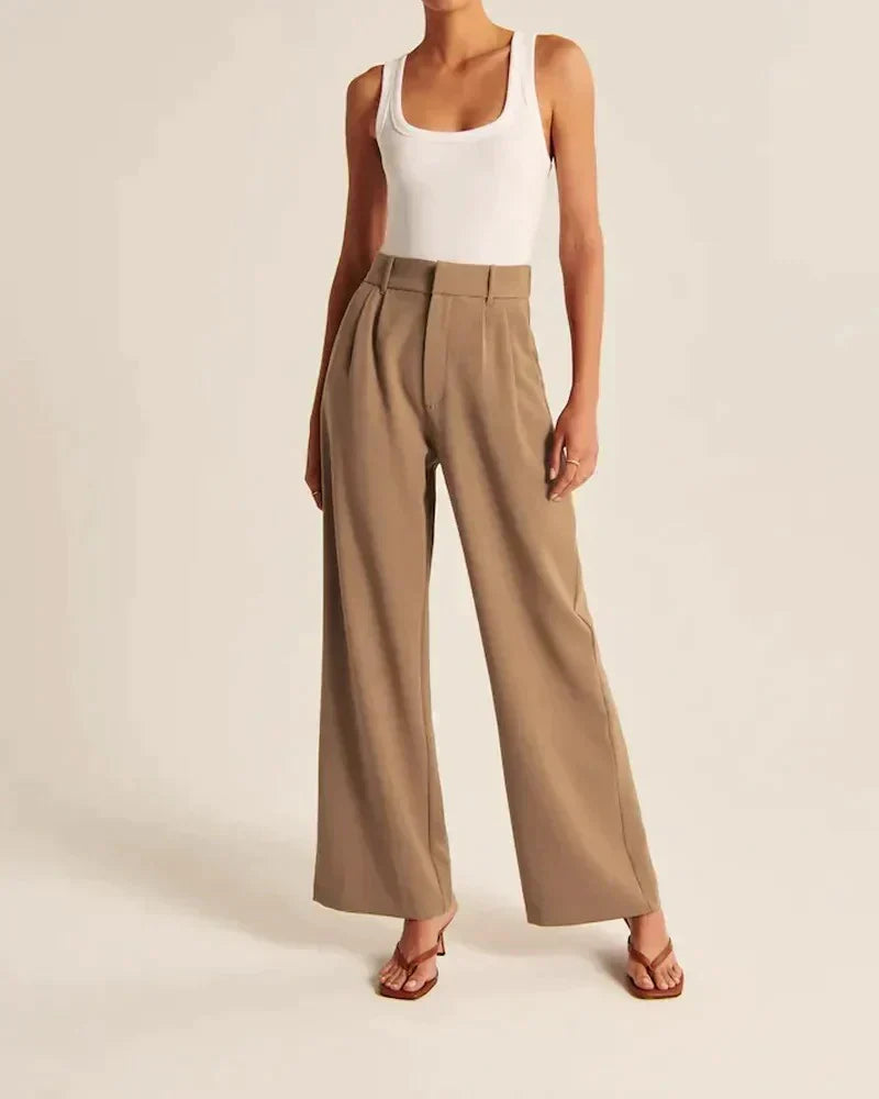 Snygga Byxor Dam Bred Ben Stil Polyester 5
