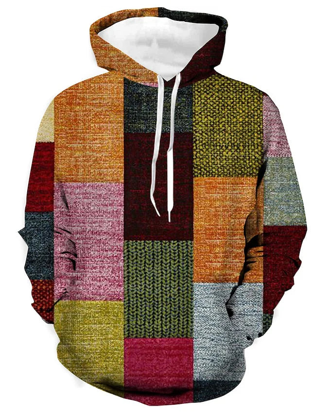 Herren Vinterhuvtröja Modern Design Bomullsblandning