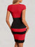Dam Klänning Färgblock Figur-Hugging Polyester Modern Design-6