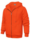 Variant image for Hoodies Män Monokrom Dragkedja Mjuk Bomull Polyester-57
