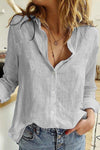Variant image for Dam Blus V-hals Broderad Elegant Polyester-25