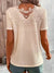 Dam T-shirt Spetsdetaljer Mjuk Bomull-6