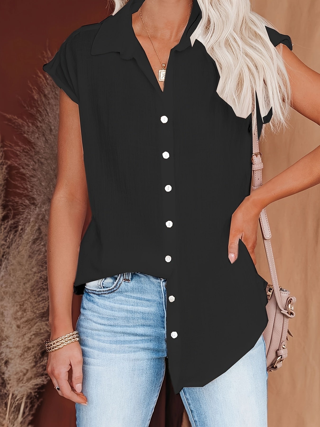 Variant image for Dam Sommar Blusar Luftig Elegant 100% Bomull-13