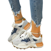 Andningsaktiva färgade sneakers för kvinnor