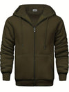 Variant image for Hoodies Män Monokrom Dragkedja Mjuk Bomull Polyester-50