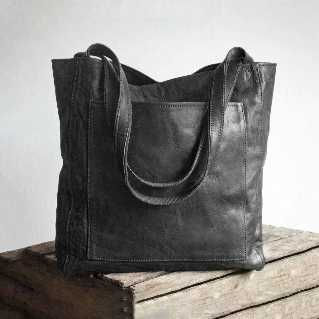 Dam Handväska Stor Modern Design Läderstil