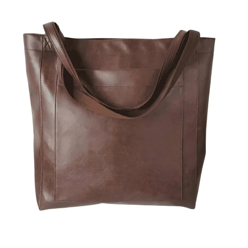 Dam Handväska Stor Modern Design Läderstil