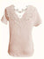 Dam T-shirt Spetsdetaljer Mjuk Bomull-3