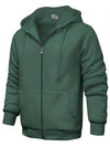 Variant image for Hoodies Män Monokrom Dragkedja Mjuk Bomull Polyester-22