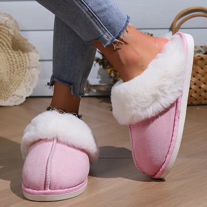 Fluffiga varma Toffel i mocka-stil dam