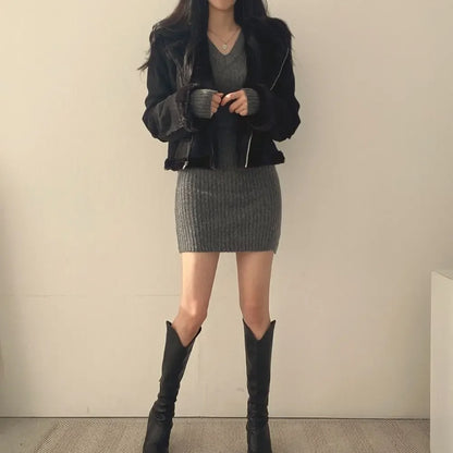 Damstickad Slim Bodycon