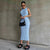 Ärmlös virkad bodycon för kvinnor