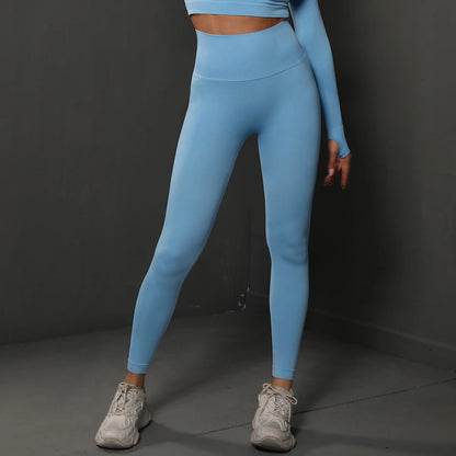 Sömlösa gymleggings för kvinnor