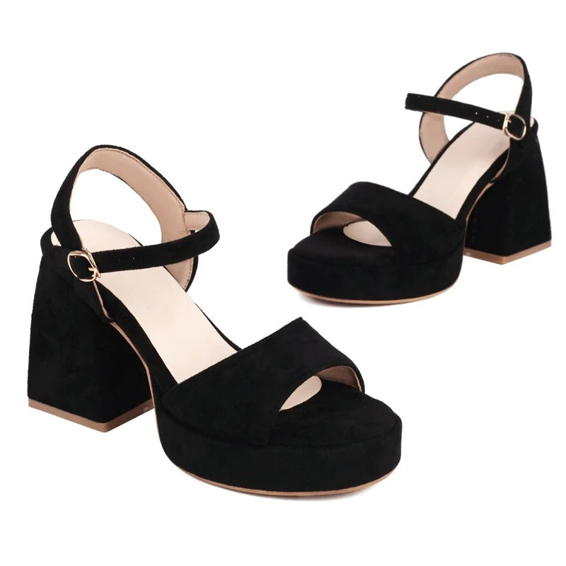 Chunky Heels Mockasandaler