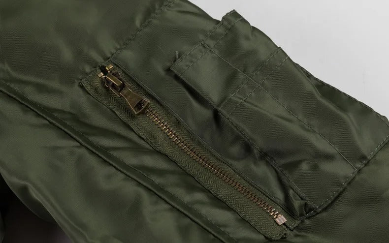 Bomberjacka i tjock plysch för män