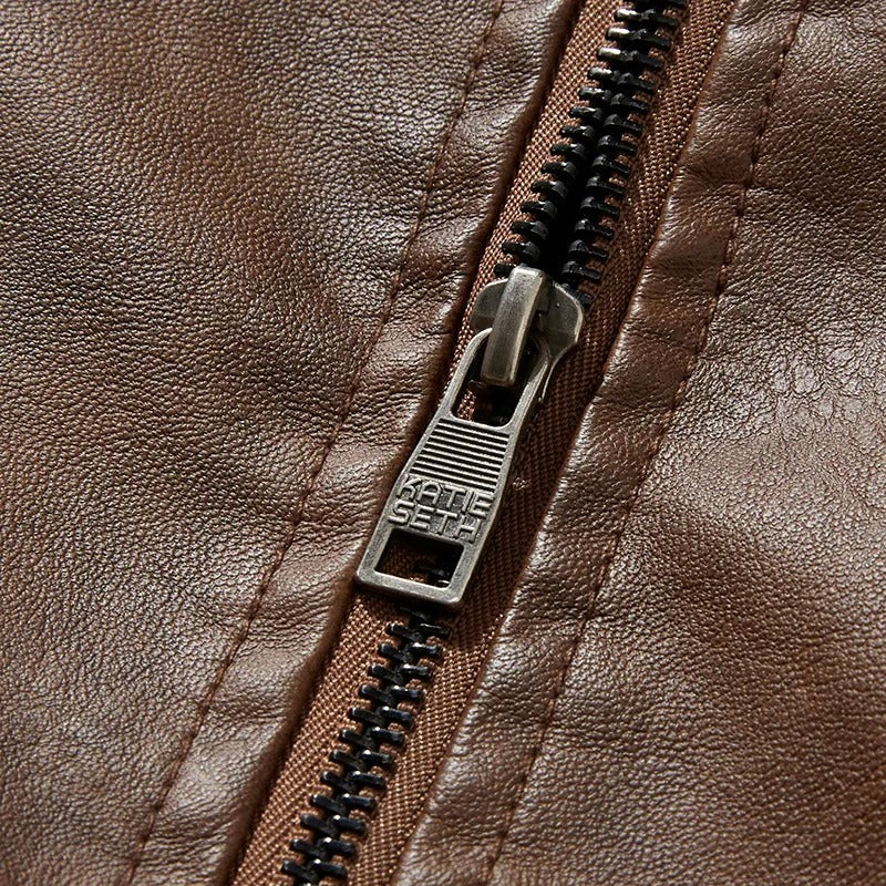 Casual varm bikerjacka för män