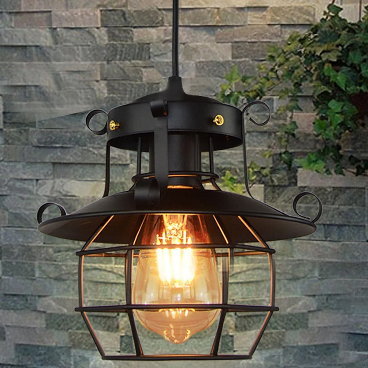 Retro industriell hängande lampa