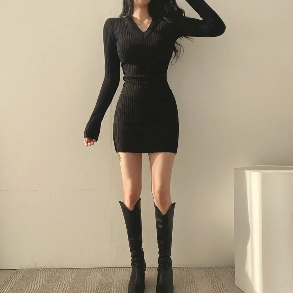 Damstickad Slim Bodycon