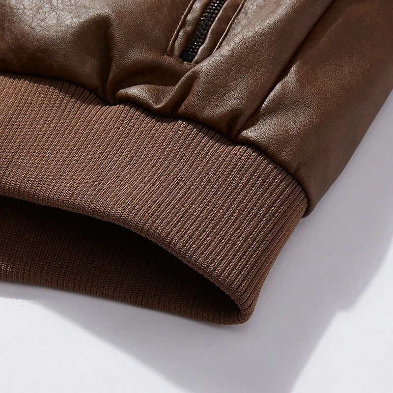 Casual varm bikerjacka för män